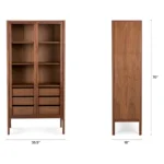 Mysen 35.5_ Glass Cabinet - Walnut