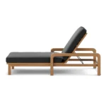 Laholm 78_ Outdoor Chaise Lounge - Dravite Black