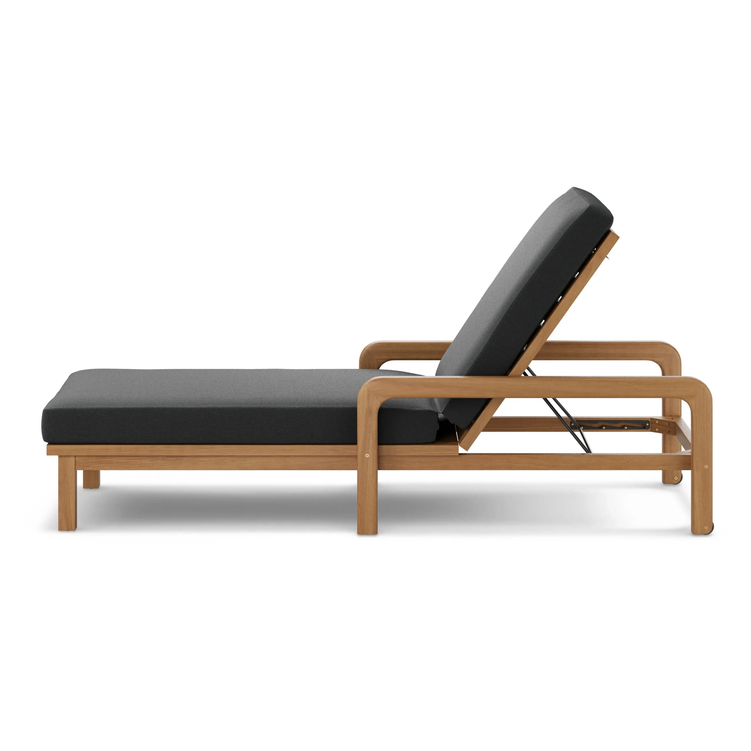 Laholm 78_ Outdoor Chaise Lounge - Dravite Black - Image 3