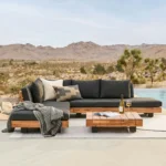 Lubek 100.5_ Outdoor Low Corner Sectional Set - Slate Gray