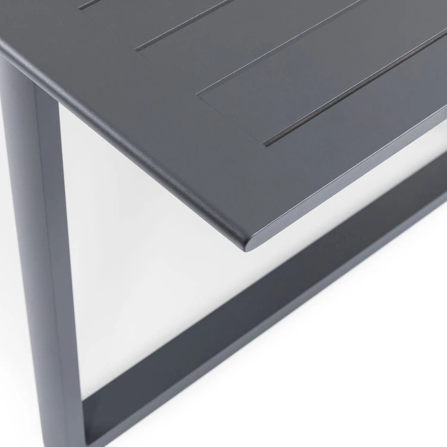 Ofer 80.25_ - 104.75_ Outdoor Extendable Dining Table - Dark Gray - Image 7