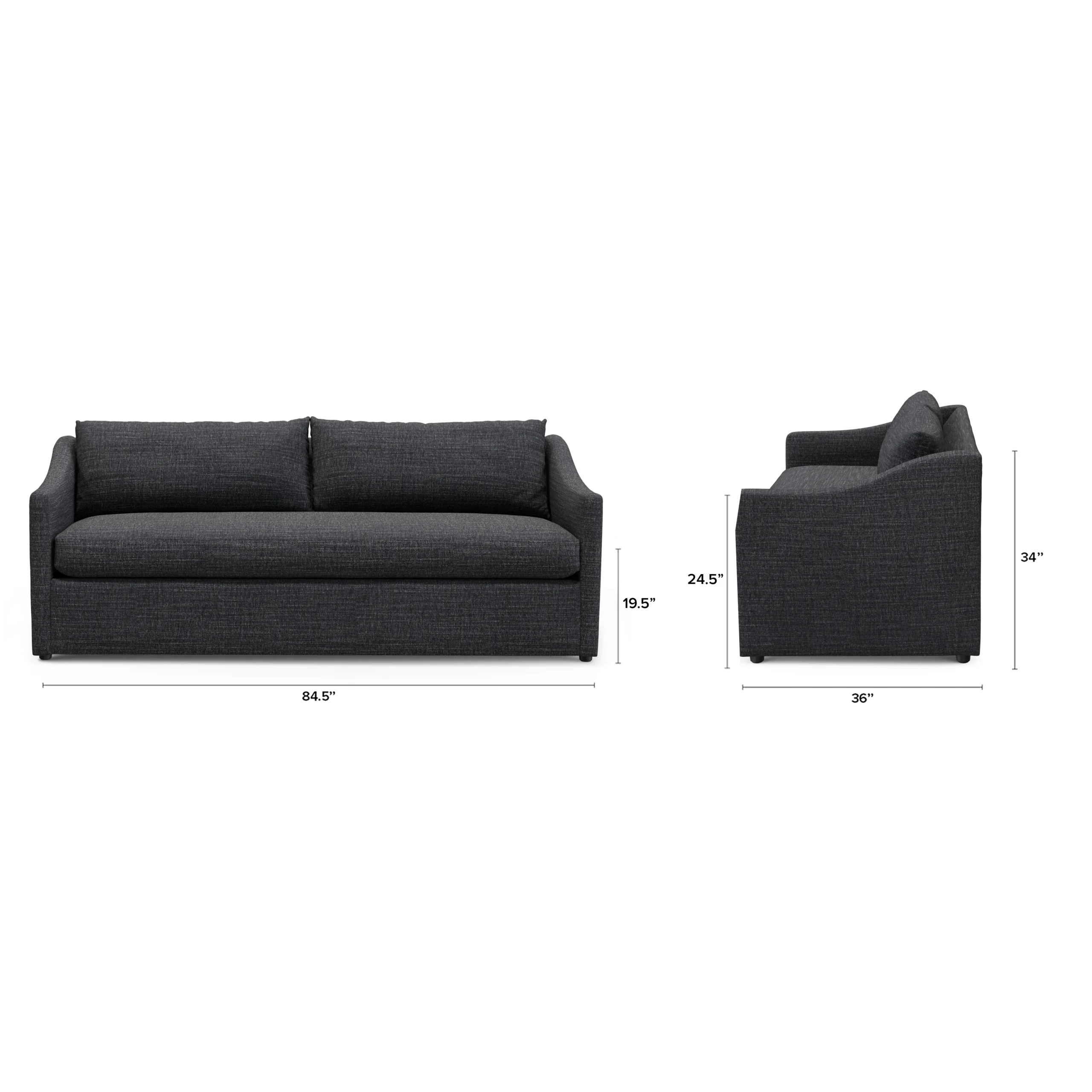 Landry 84.5_ Sofa Bed - Napa Charcoal - Image 17
