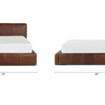 Cigar Queen Leather Storage Bed - Rawhide Brown