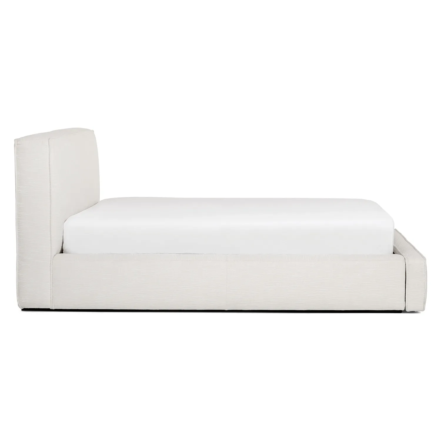 Cigar Queen Upholstered Storage Bed - Ankara Ivory - Image 3