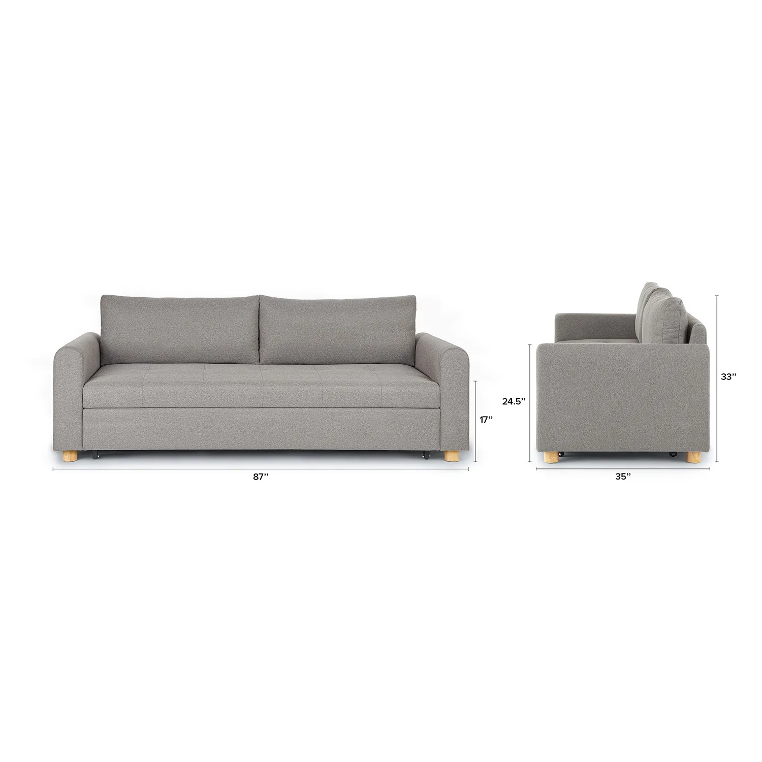 Nordby 87_ Sofa Bed - Pep Gray - Image 12
