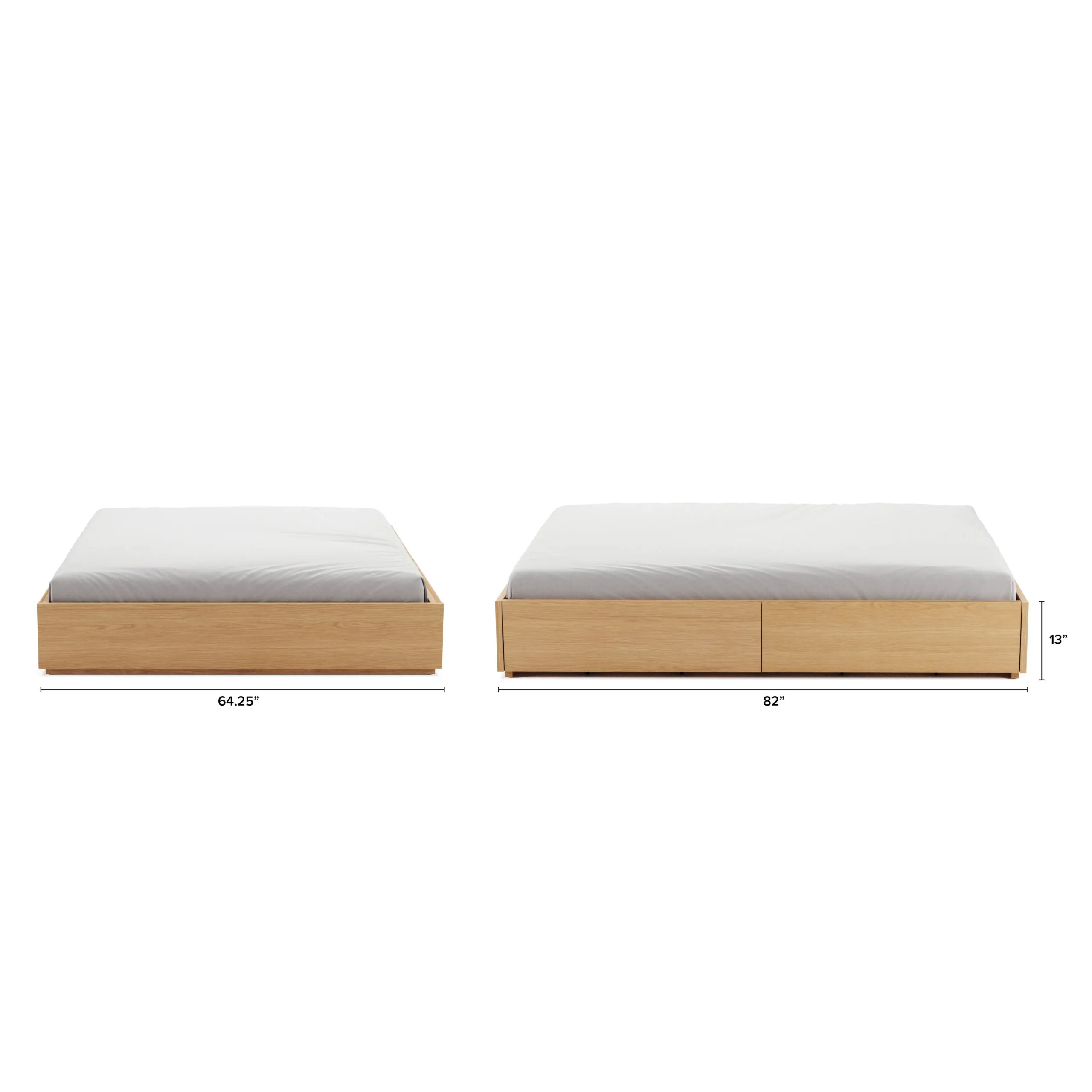 Leif Queen Platform Storage Bed - White Oak - Image 18