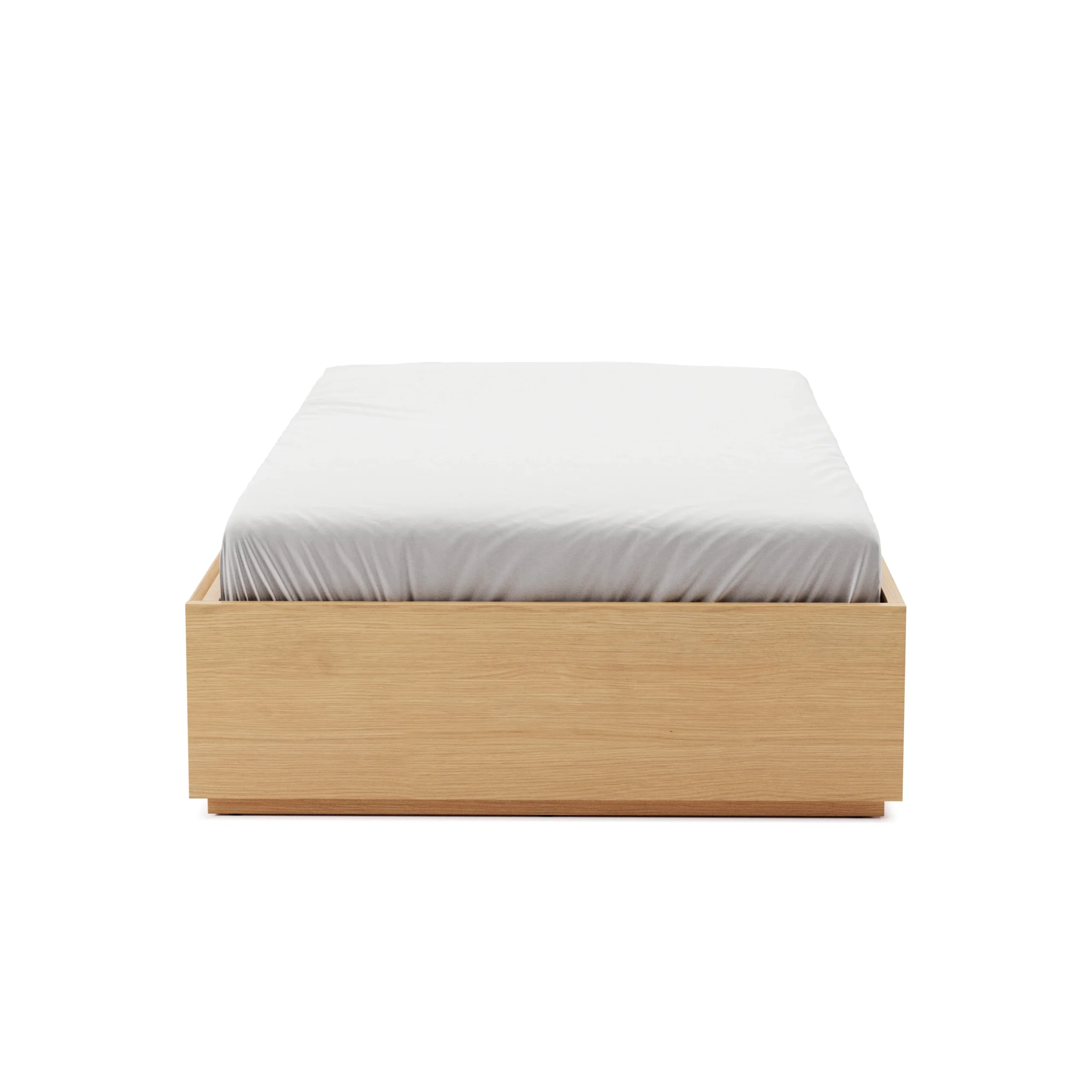 Leif Twin Platform Storage Bed - White Oak - Image 4