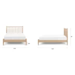 Lenia Full Bed - White Oak