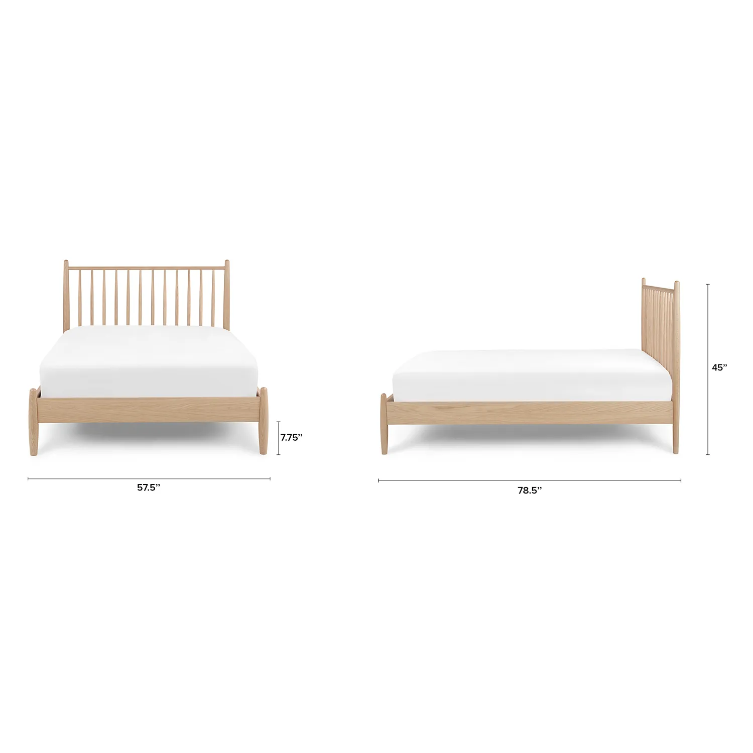 Lenia Full Bed - White Oak - Image 4