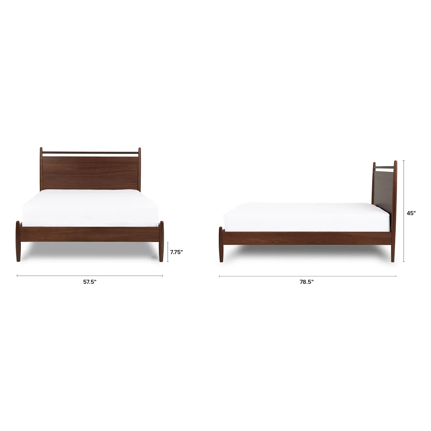 Lenia Full Panel Bed - Walnut - Image 4