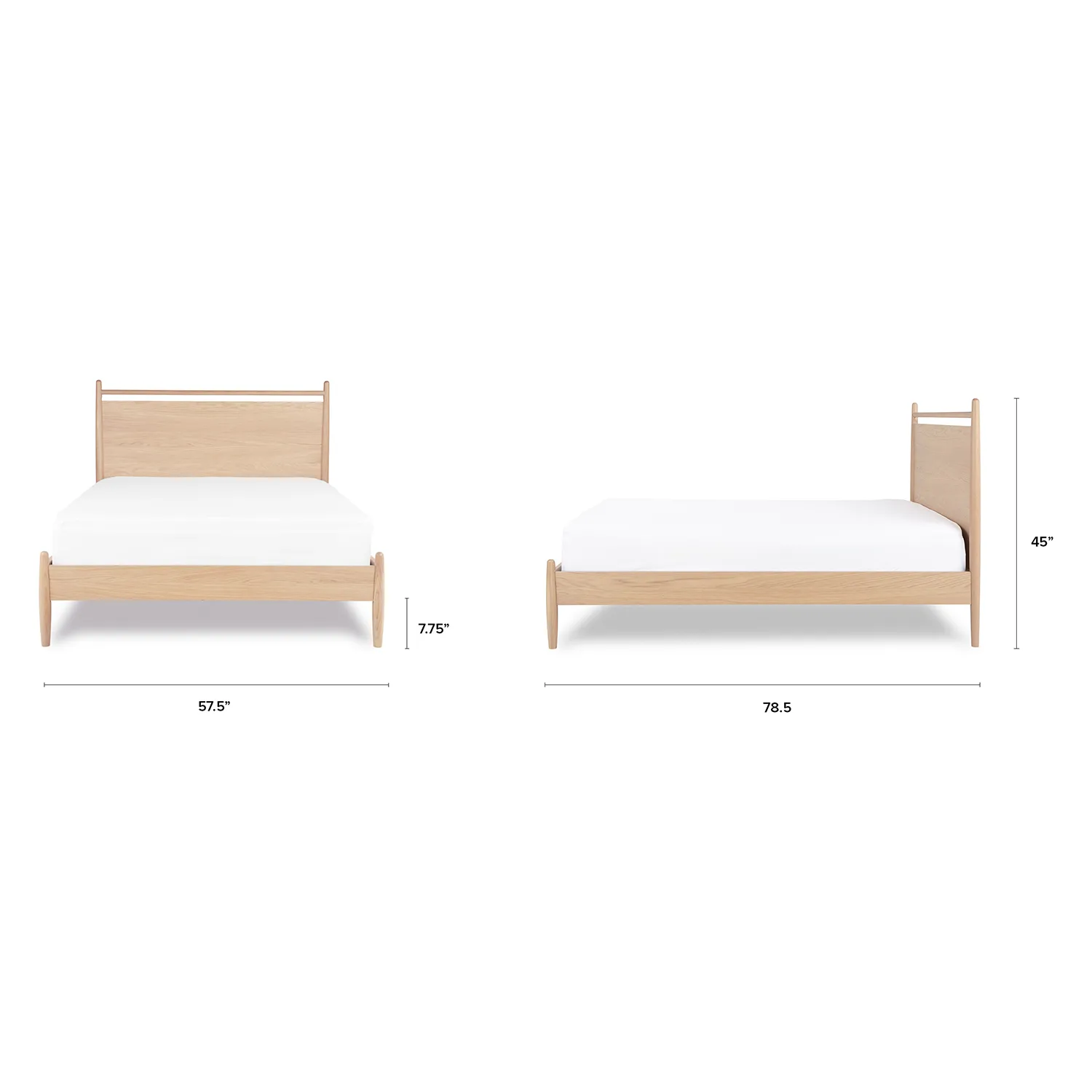 Lenia Full Panel Bed - White Oak - Image 4