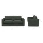 Riley 84_ Sofa Bed - Green Wool Bouclé