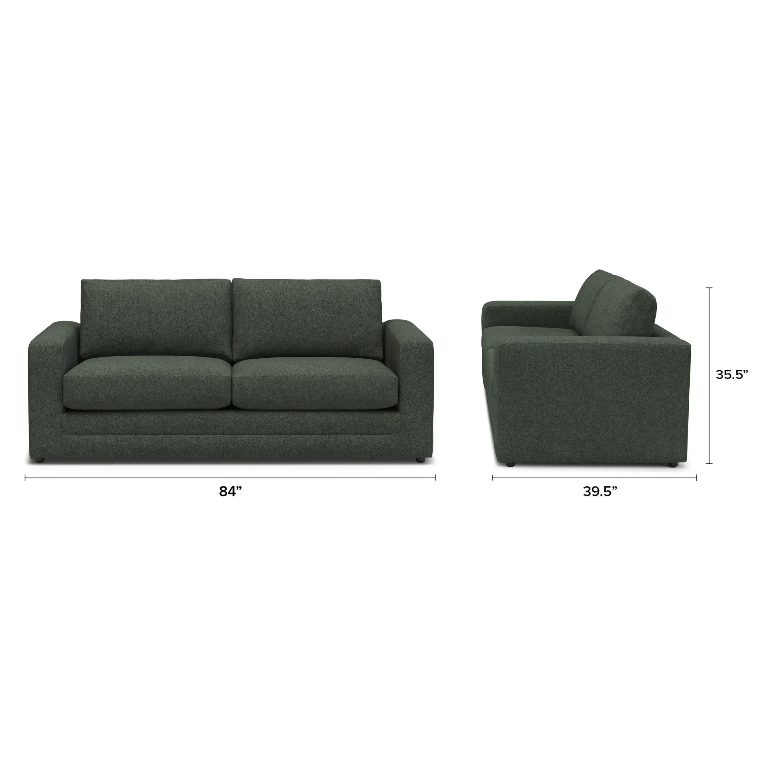 Riley 84_ Sofa Bed - Green Wool Bouclé - Image 17