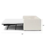 Riley 84_ Sofa Bed - Ivory Wool Bouclé