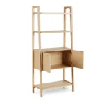 Krossa 31.5_ Shelving Unit with Storage - White Oak