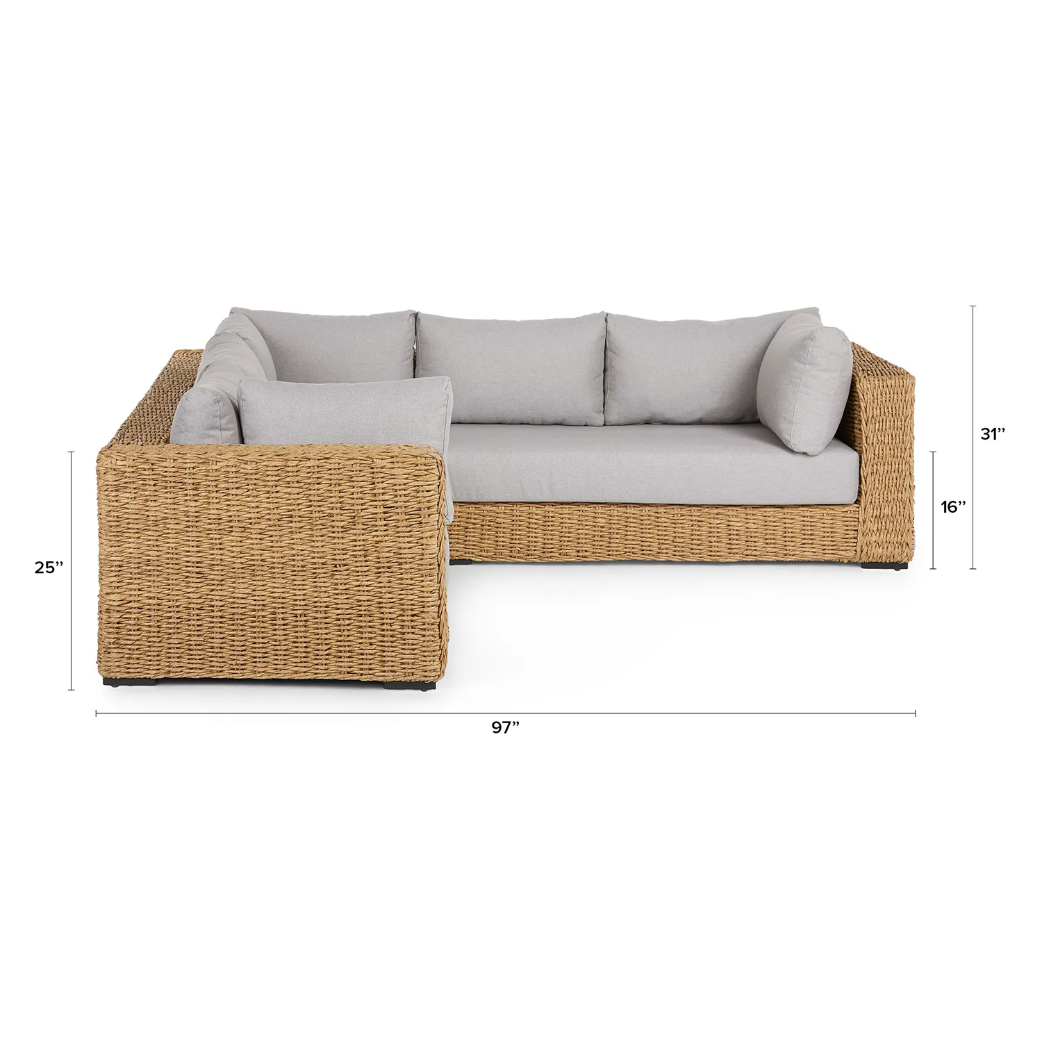 Capra 97_ Outdoor Sectional Set - Beach Sand - Image 3