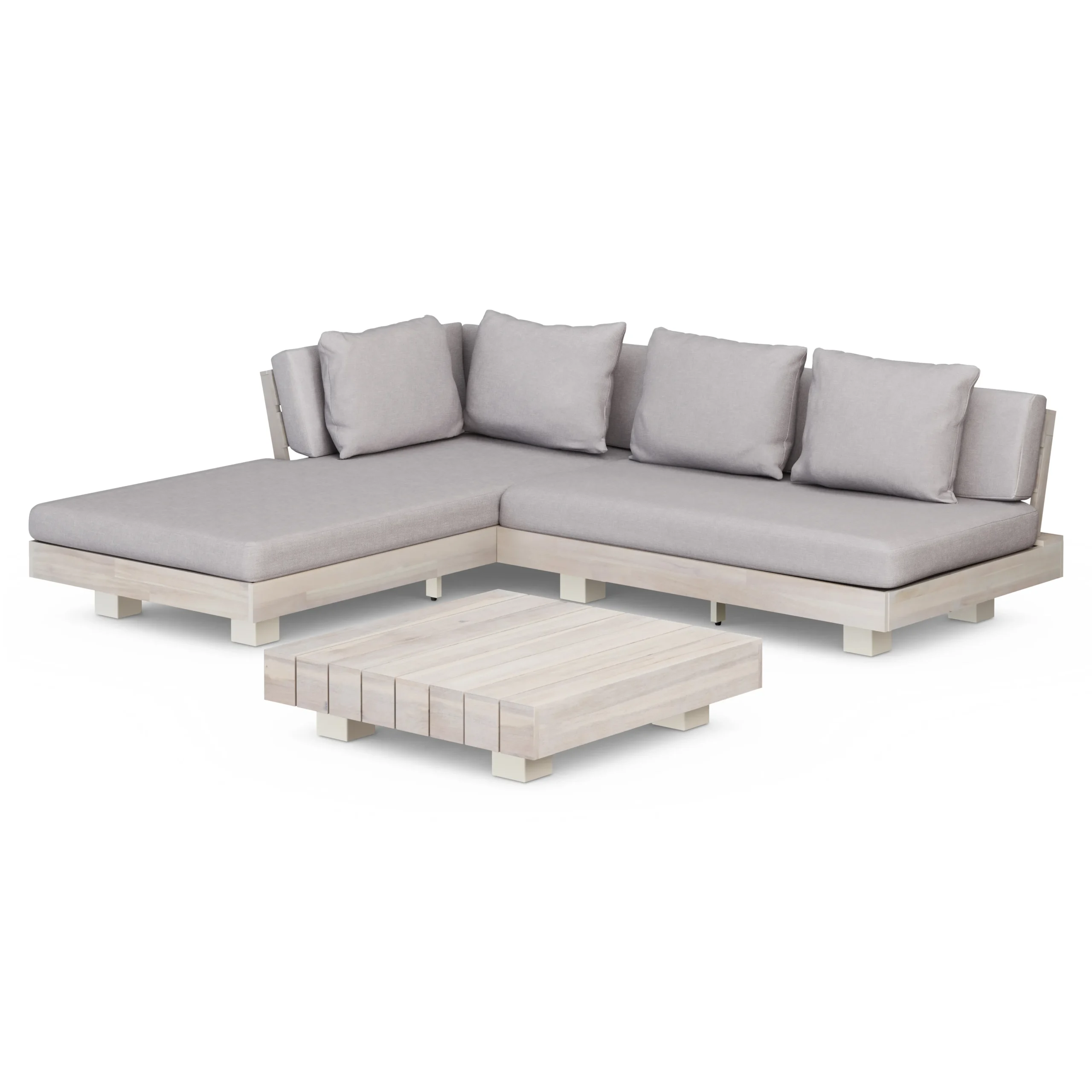 Lubek 82.5_ Outdoor Low Left Sectional Set - Beach Sand - Image 11