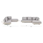 Lubek 82.5_ Outdoor Low Right Sectional Set - Beach Sand