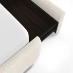 Kayra King Upholstered Storage Bed - Ivory Bouclé