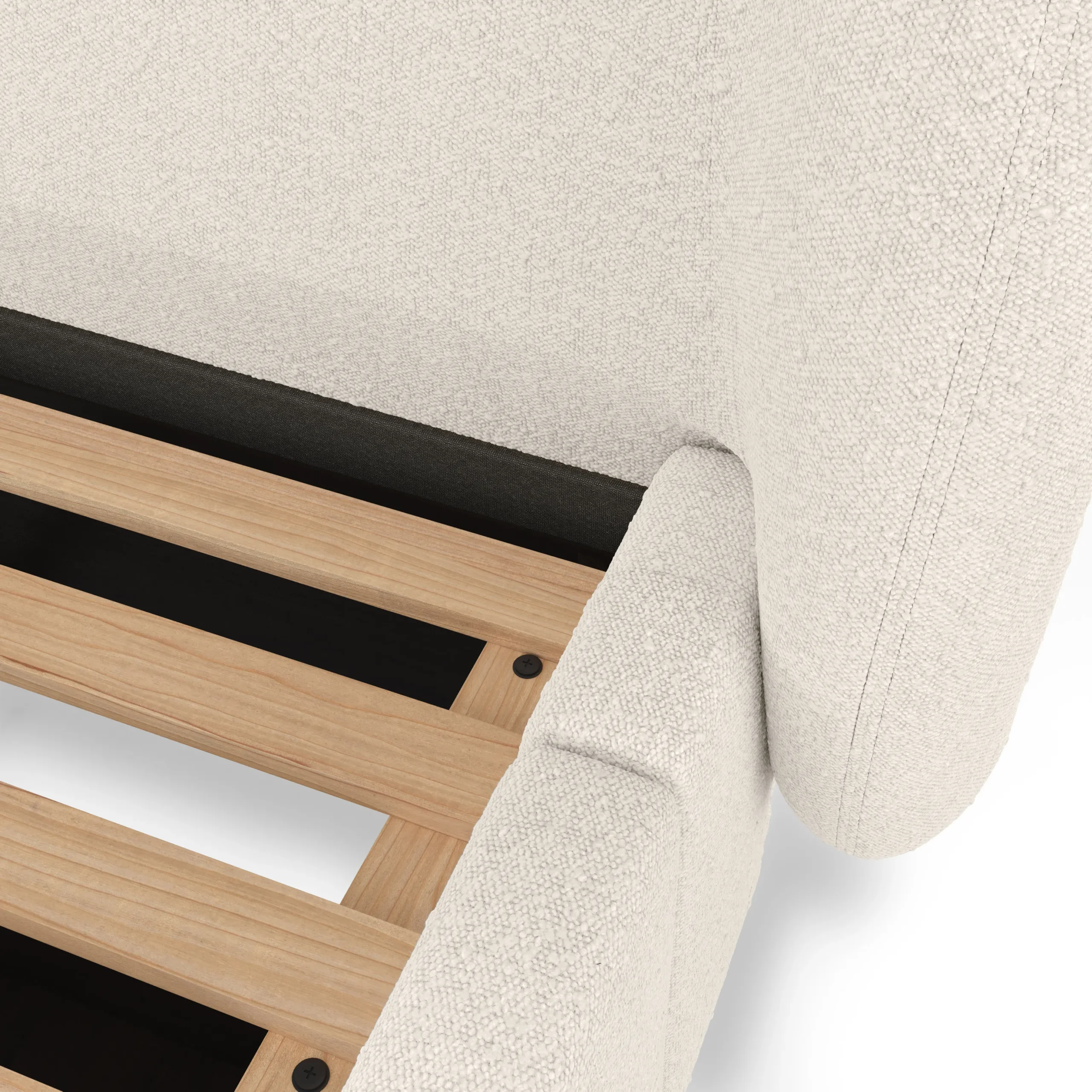 Kayra Queen Upholstered Storage Bed - Ivory Bouclé - Image 18