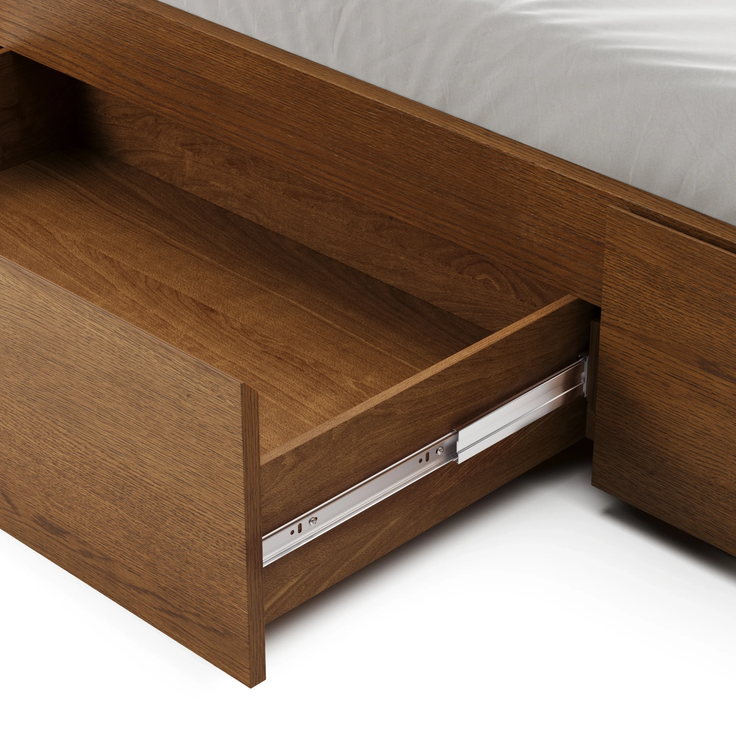 Leif Twin Platform Storage Bed - Smoked Oak - Image 14