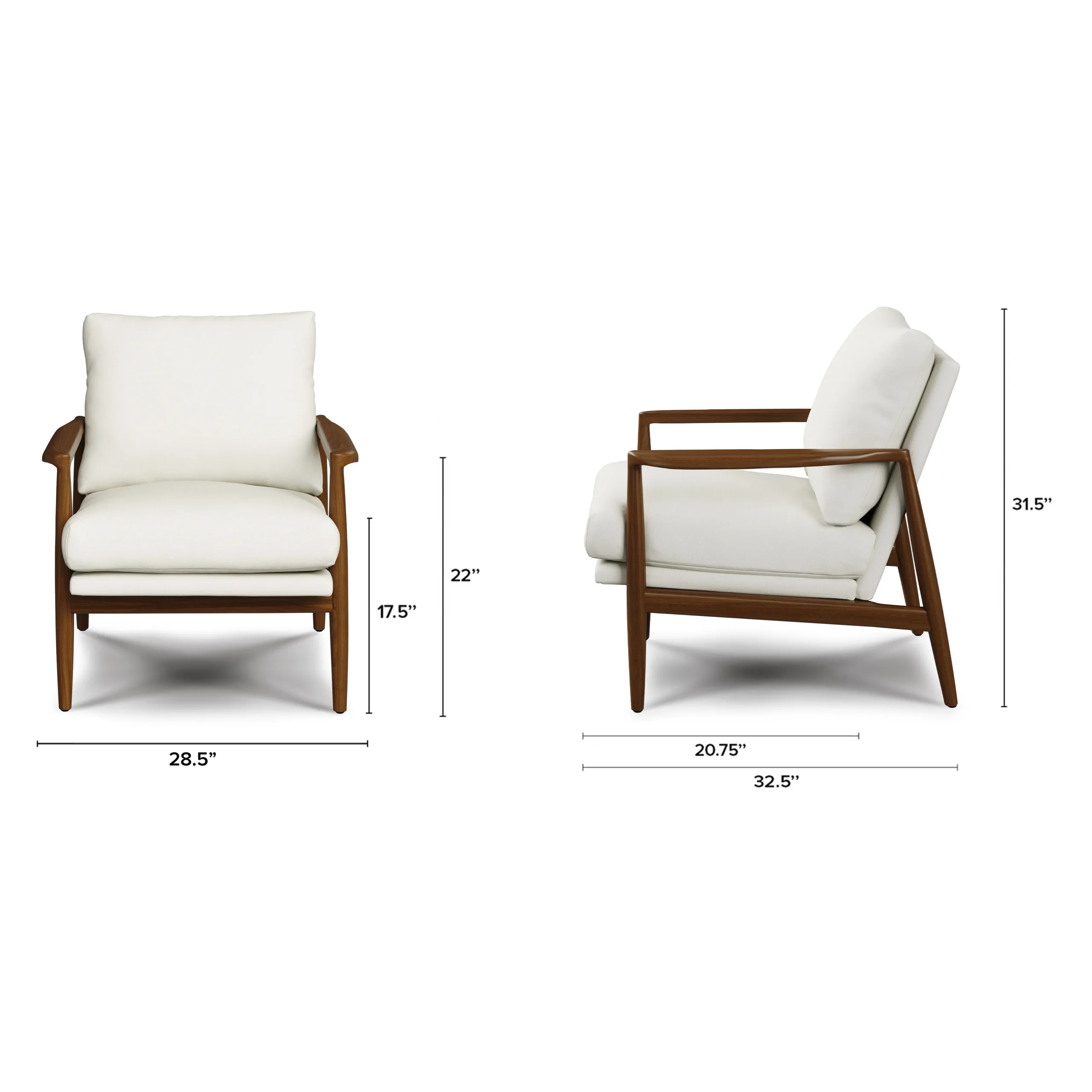 Bavel 26_ Lounge Set - Walnut and Field Ivory - Image 3