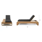 Toro 80.5_ Outdoor Chaise Lounge - Dravite Black