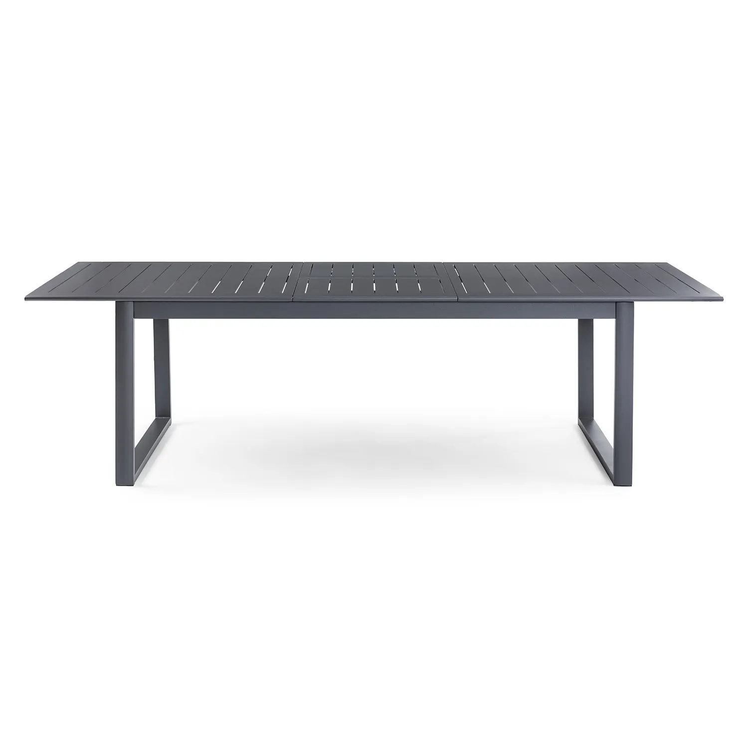 Ofer 80.25_ - 104.75_ Outdoor Extendable Dining Table - Dark Gray - Image 3