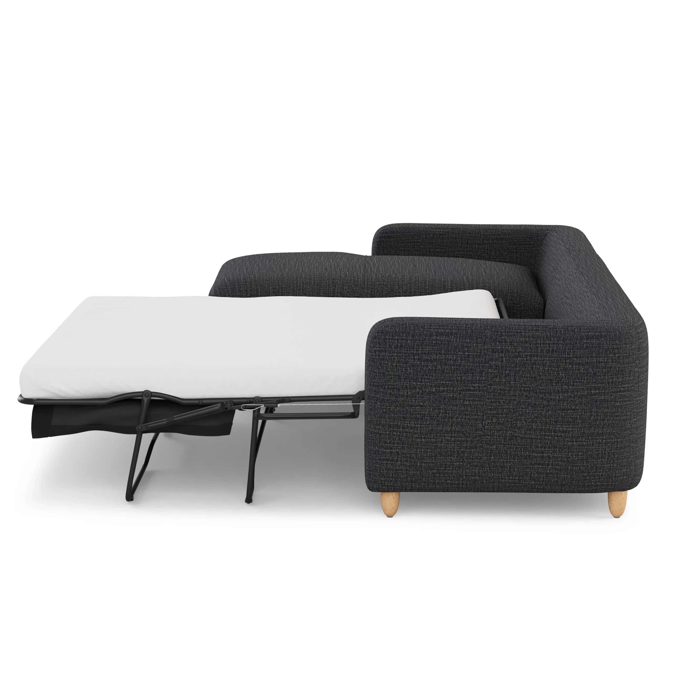 Vati 114_ Left Storage Sleeper Sectional - Natural Oak and Napa Charcoal - Image 3