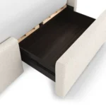 Kayra King Upholstered Storage Bed - Ivory Bouclé