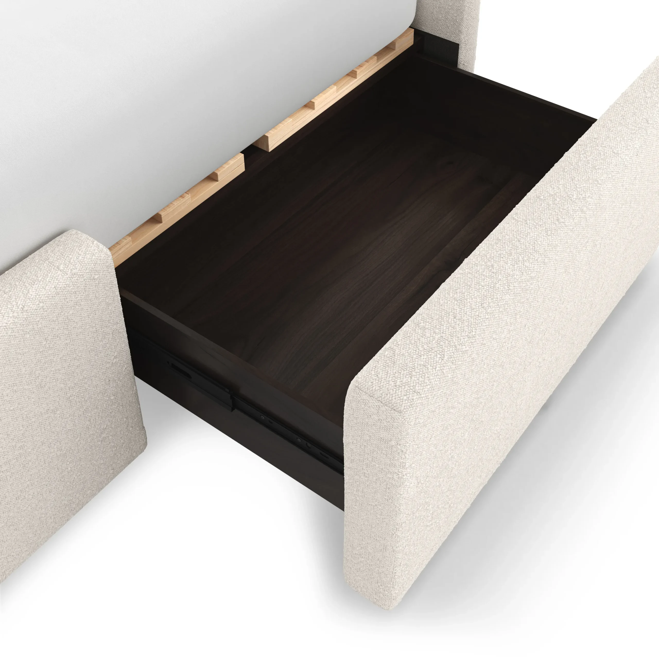 Kayra King Upholstered Storage Bed - Ivory Bouclé - Image 9