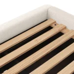 Kayra Queen Upholstered Storage Bed - Ivory Bouclé