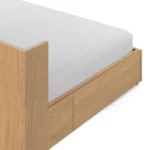Leif King Storage Bed with Nightstands Set - White Oak