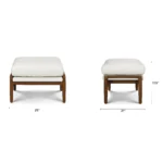 Bavel 26_ Lounge Set - Walnut and Field Ivory