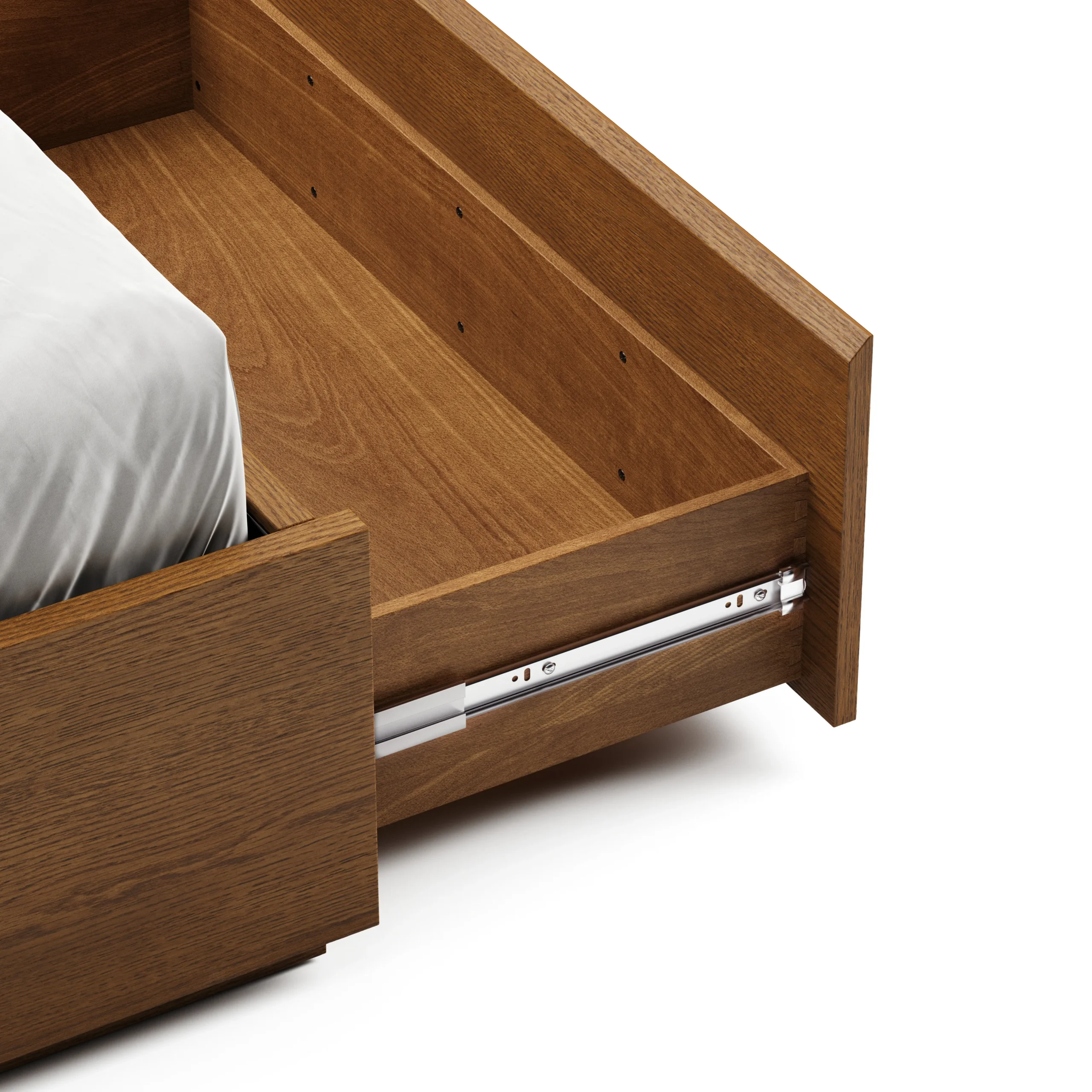 Leif Twin Platform Storage Bed - Smoked Oak - Image 7