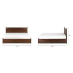 Lenia King Panel Storage Bed - Walnut