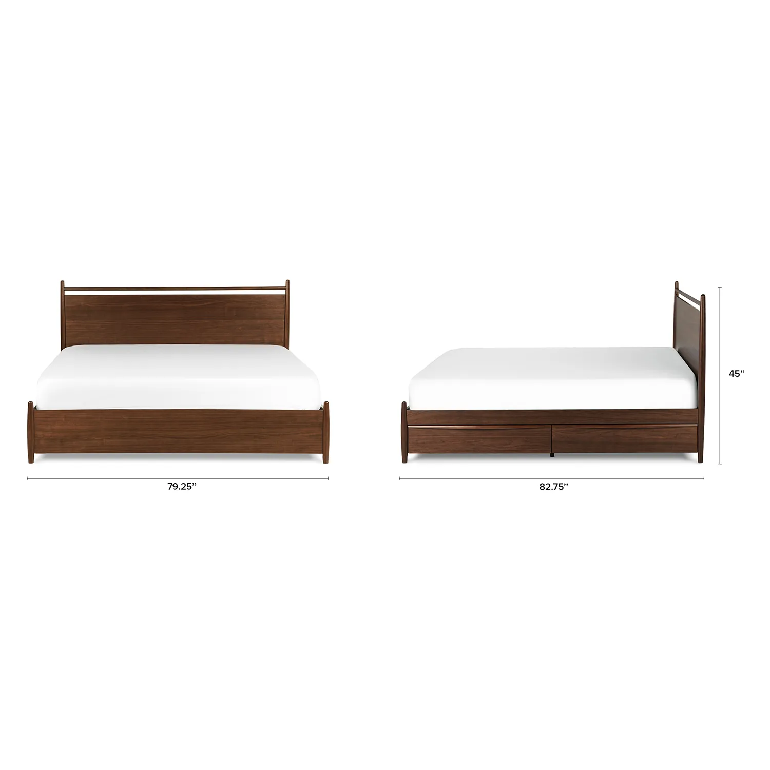 Lenia King Panel Storage Bed - Walnut - Image 9