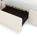Kayra King Upholstered Storage Bed - Ivory Bouclé