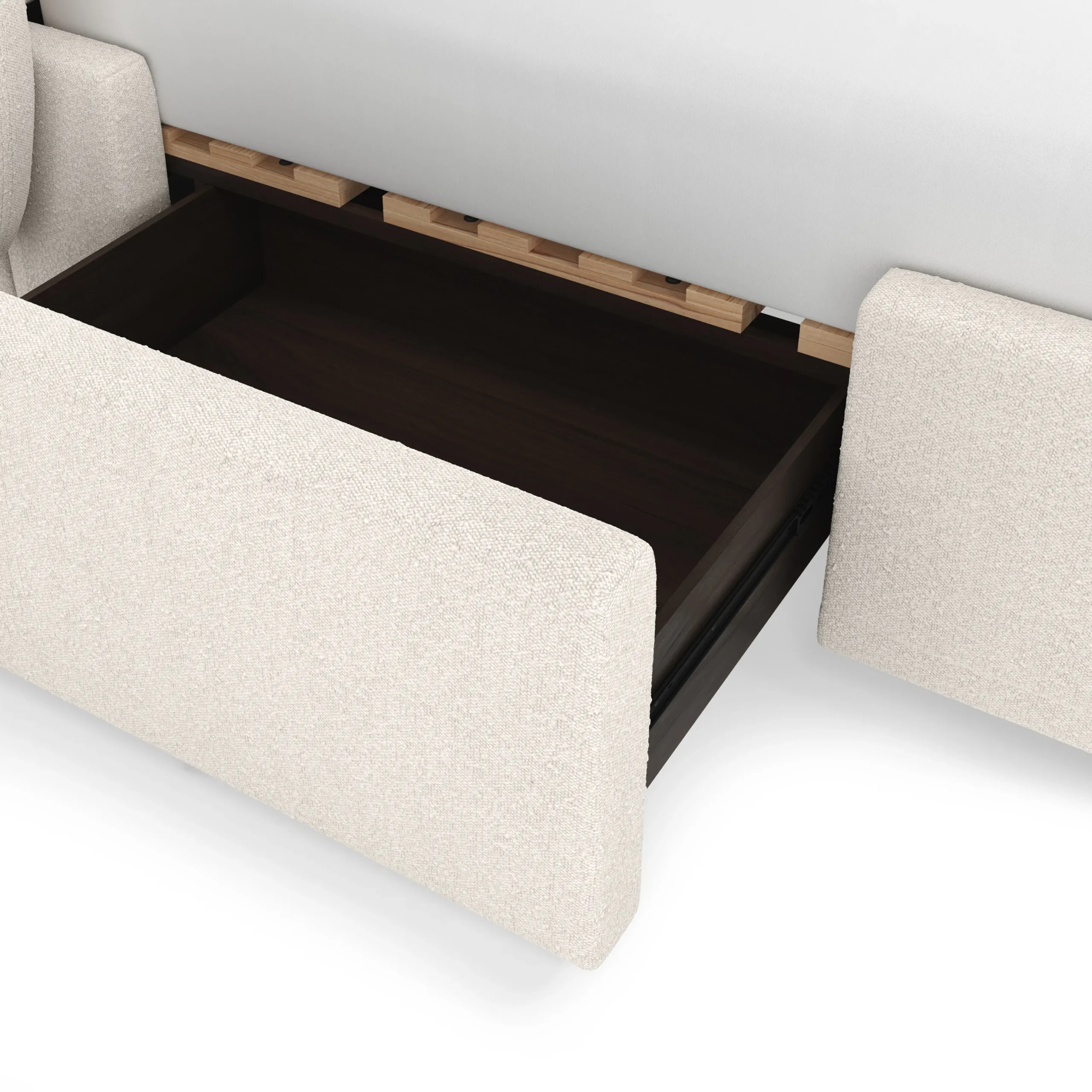 Kayra King Upholstered Storage Bed - Ivory Bouclé - Image 2