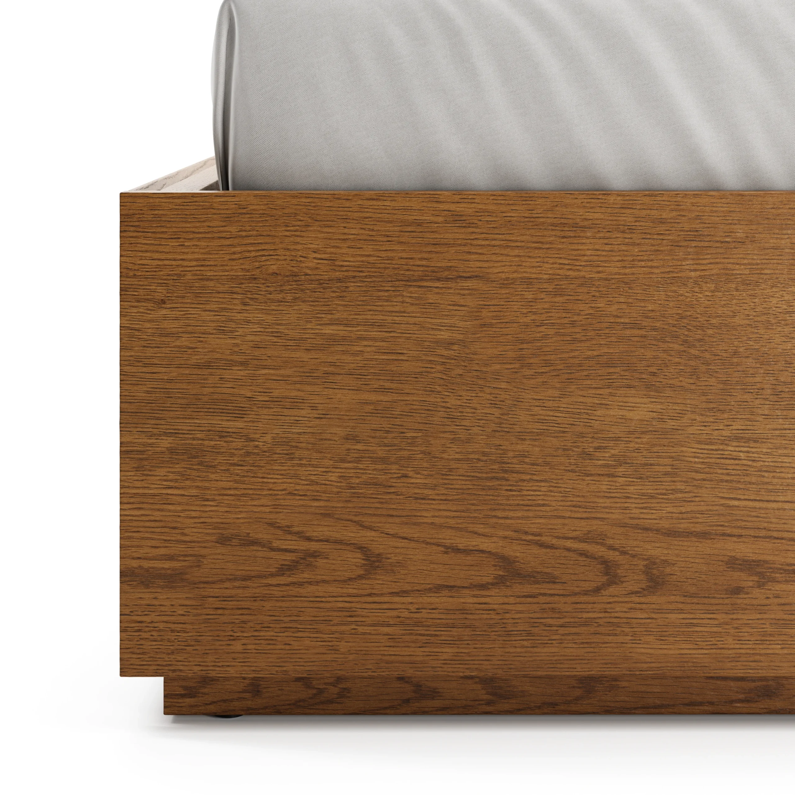 Leif Full Platform Storage Bed - Smoked Oak - Image 2