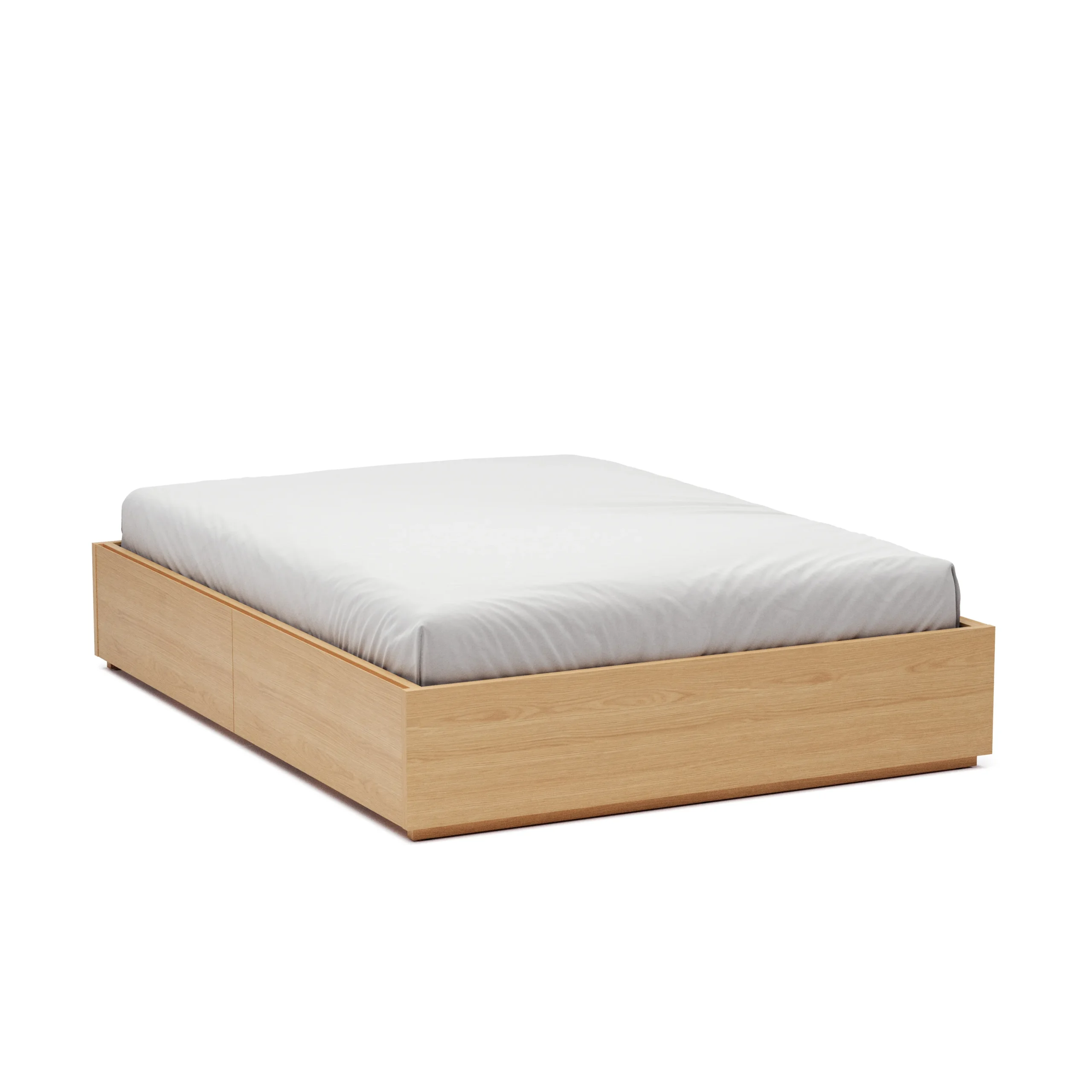 Leif Full Platform Storage Bed - White Oak - Image 2