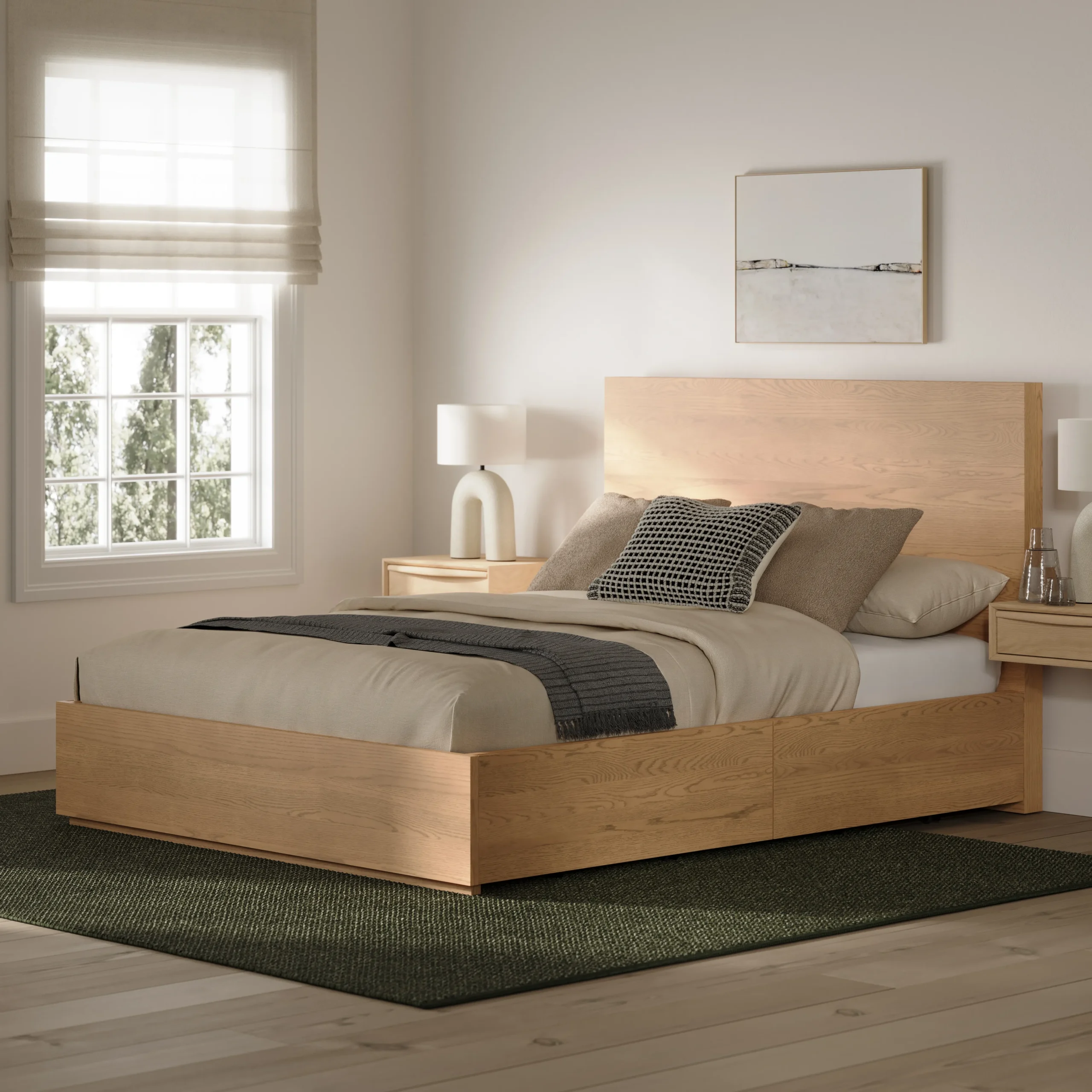 Leif Queen Storage Bed - White Oak - Image 2