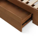 Leif Queen Storage Bed with Nightstands Set - Smoked Oak