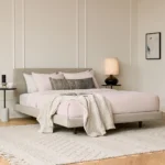 Tessu Queen Low Profile Upholstered Bed - Clay Taupe