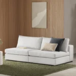 Beta 79_ Armless Modular Sofa - Quartz White