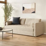Sven 88_ Tufted Sofa Bed - Ratine Buff