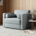 Sven 45.5_ Tufted Sleeper Chair - Silver Light Blue