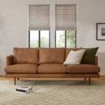 Burrard 83.5_ Leather Sofa - Bella Caramel