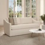 Landry 72_ Loveseat - Ivory Wool Bouclé