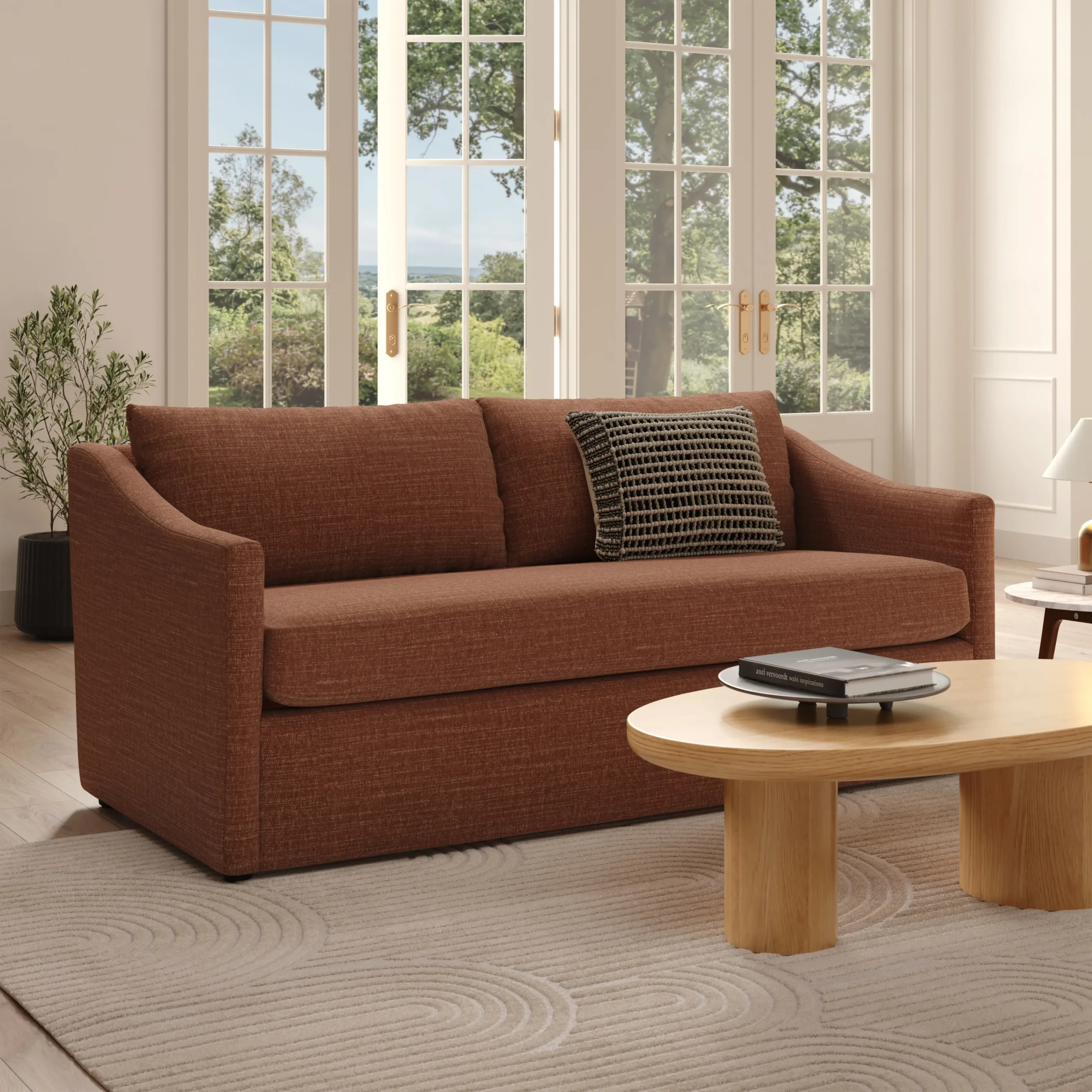 Landry 72_ Loveseat - Napa Rust